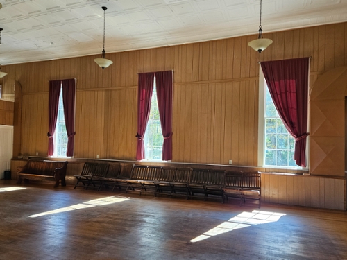 Interior photo of second floor of Community Hall